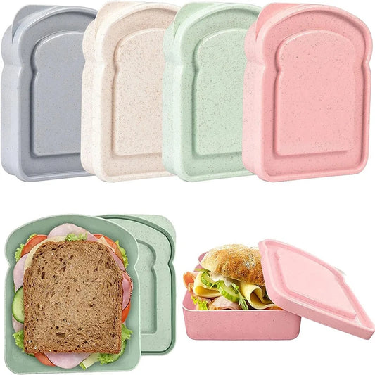 Portable Reusable Sandwich Lunch Box with Lid