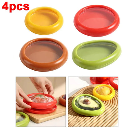 Reusable Fruit Saver Container with Retractable Seal Cover