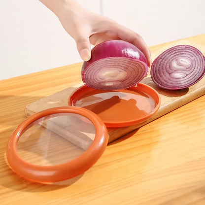 Reusable Fruit Saver Container with Retractable Seal Cover